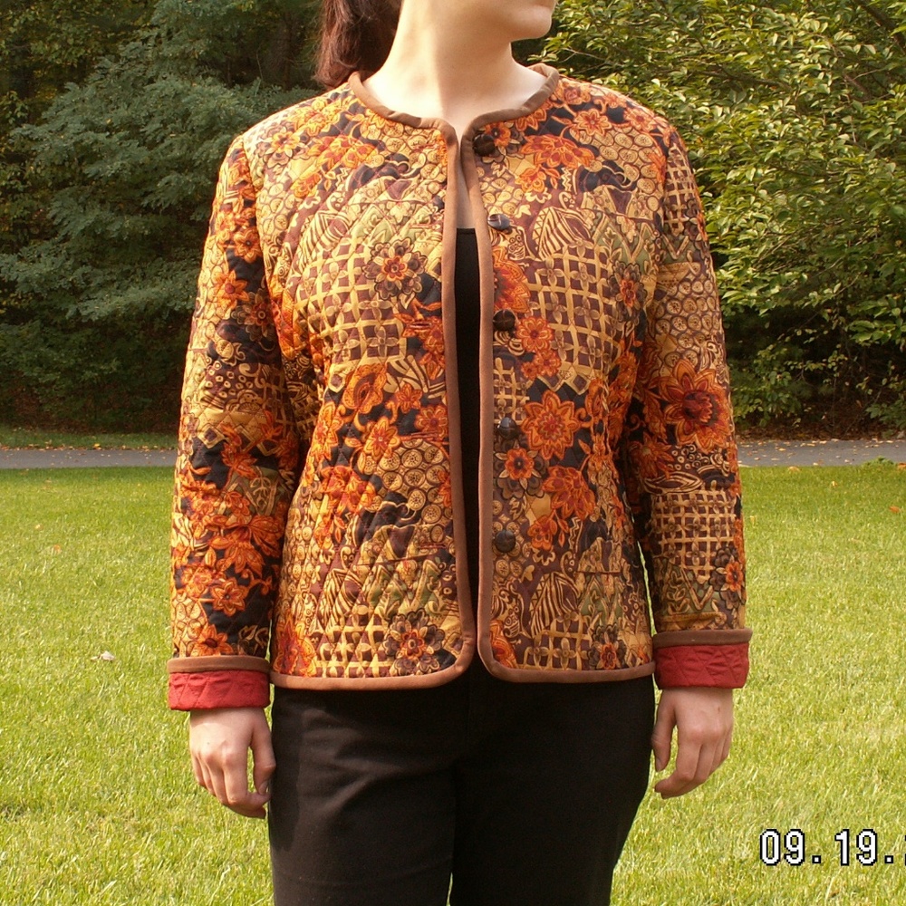 Quilted Jacket NWT Multi Colored Med